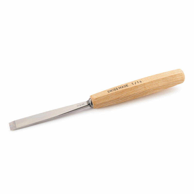 Double Bevel Straight Chisel - Types:Full Size - Sweep:Number 1 - Size:14 mm